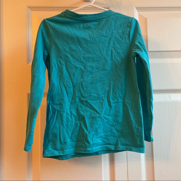 Cat & Jack girls teal long sleeve planet shirt XS - Picture 5 of 5